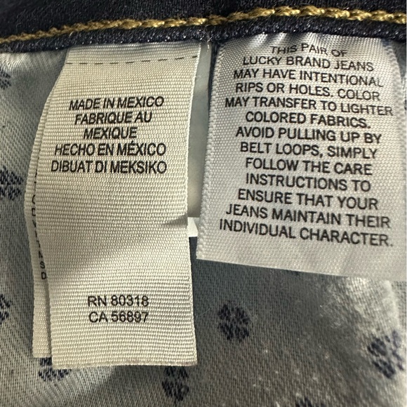 Lucky Brand Lolita Orta Boot Cut Denim Dark Wash Blue Jeans Womens 27 Waist sz 4 - Picture 14 of 14